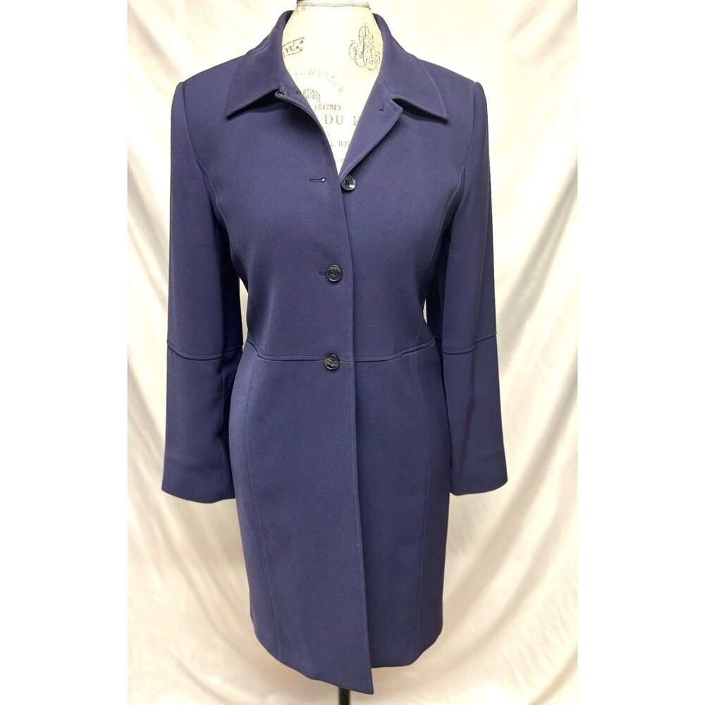 Lord & Taylor Women's Blazer PERIWINLE PURPLE Sz 8 P LUXURY Long Jacket EC +🎁